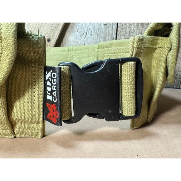 Fox Cargo Military Style 10 Pocket Utility Ammunition Magazine Adjustable Belt - Picture 2 of 6